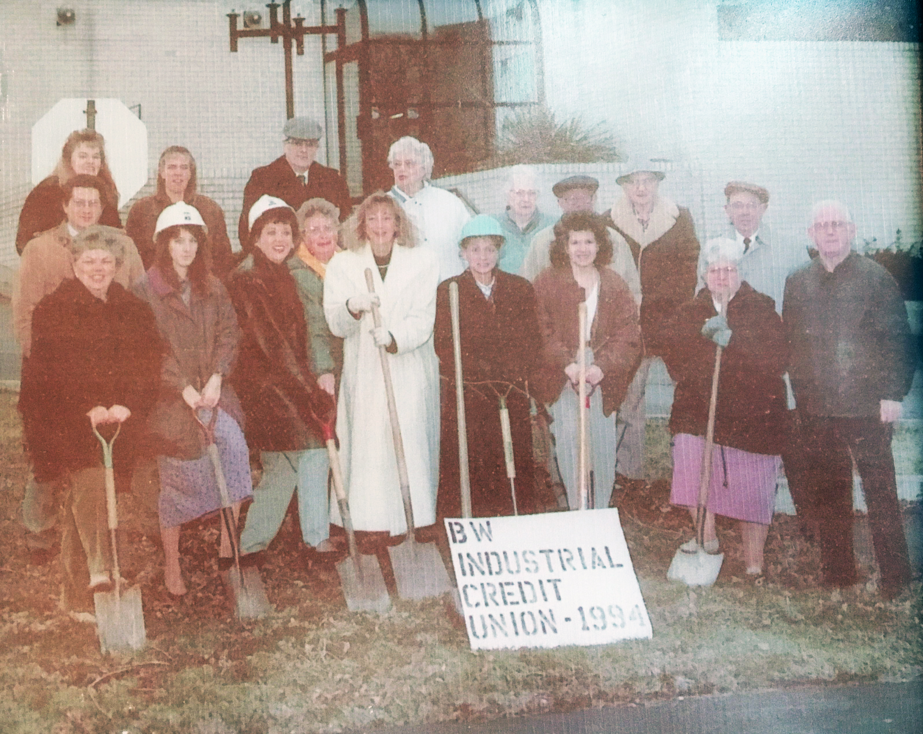 Image: Old photo of branch expansion groundbreaking at BW Credit Union in 1994