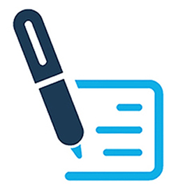 Image: writing a check icon